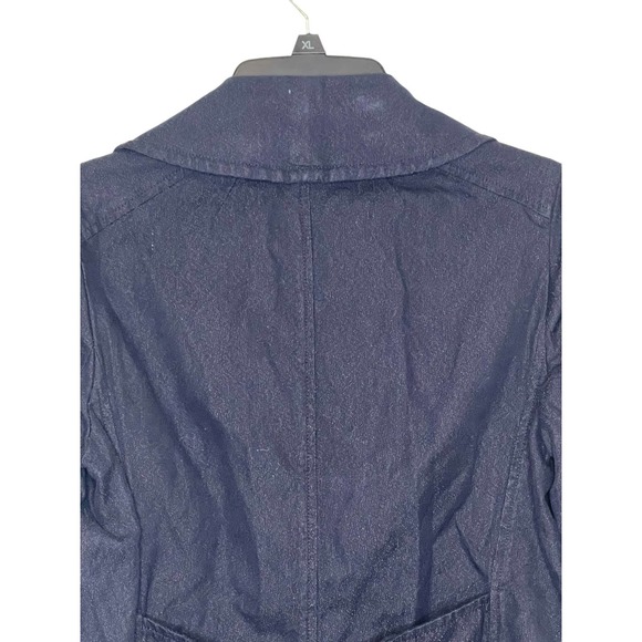 J.Crew Women's Jacket Coat Double Breast Gold Buttons Long Sleeve Blue Size 2 - Picture 9 of 10